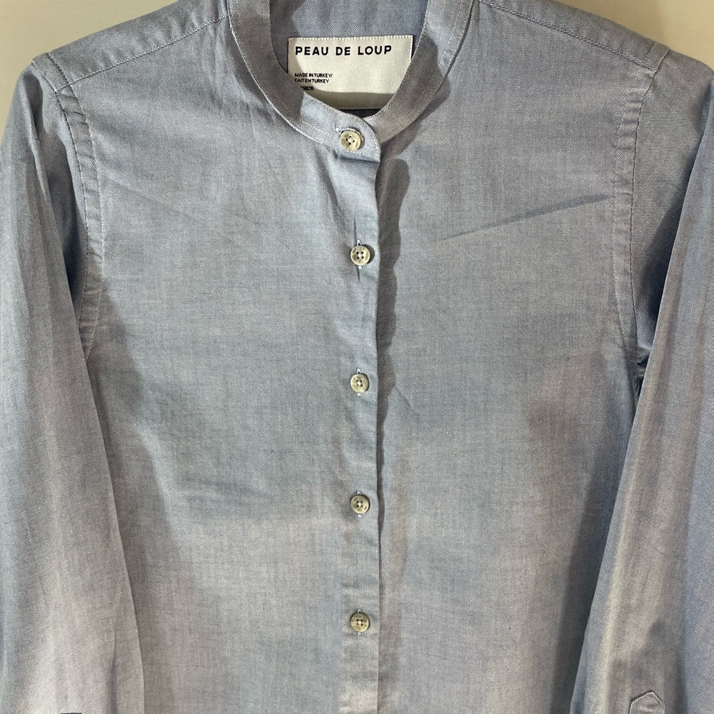 Peau De Loup Gray Button Down Shirt
